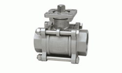 三片式带平台球阀