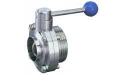 卫生级一端焊接一端螺纹蝶阀